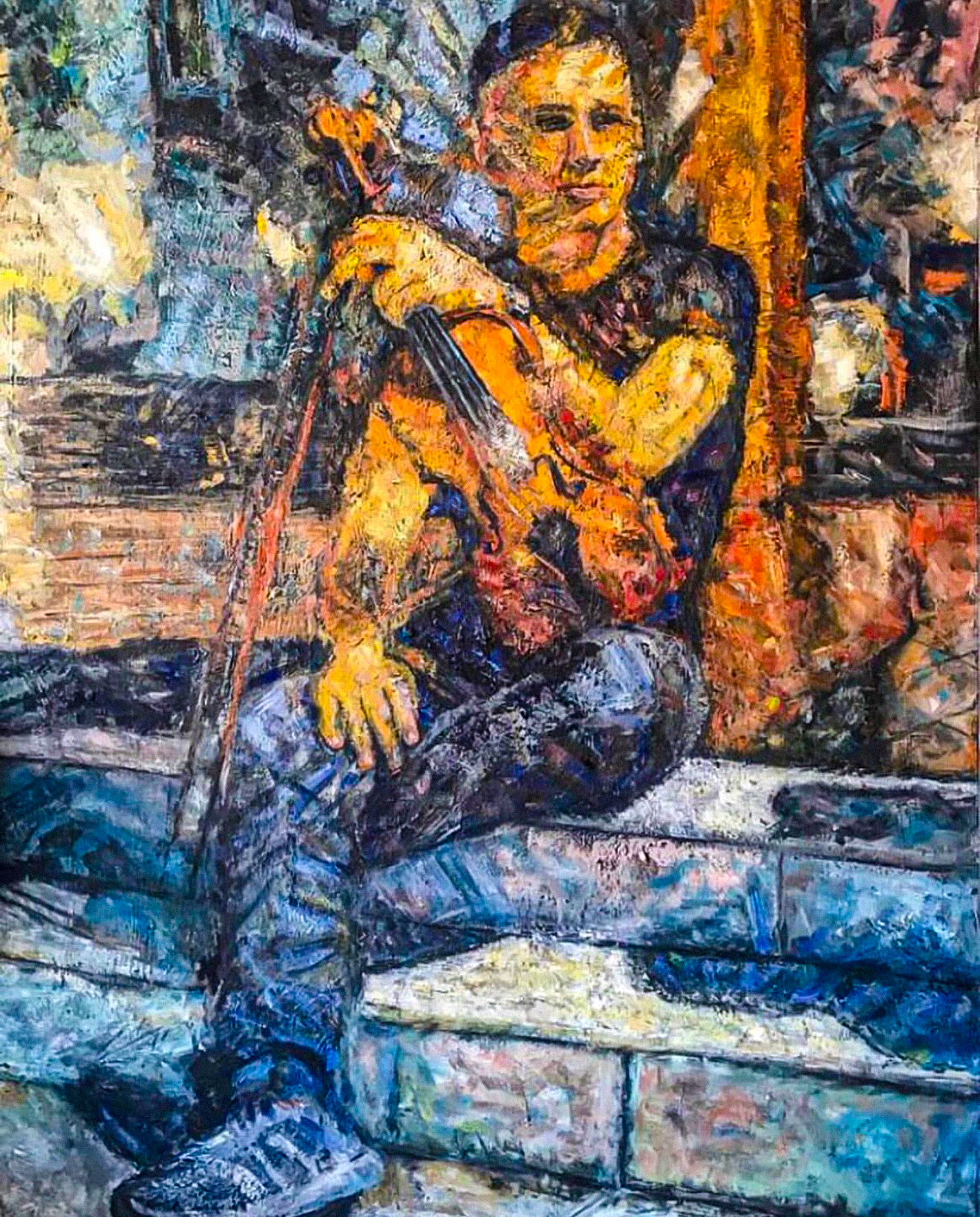 Violinist — Oil on Canvas